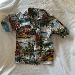 EUC Cars on the Beach Button Down Hawaiian Shirt